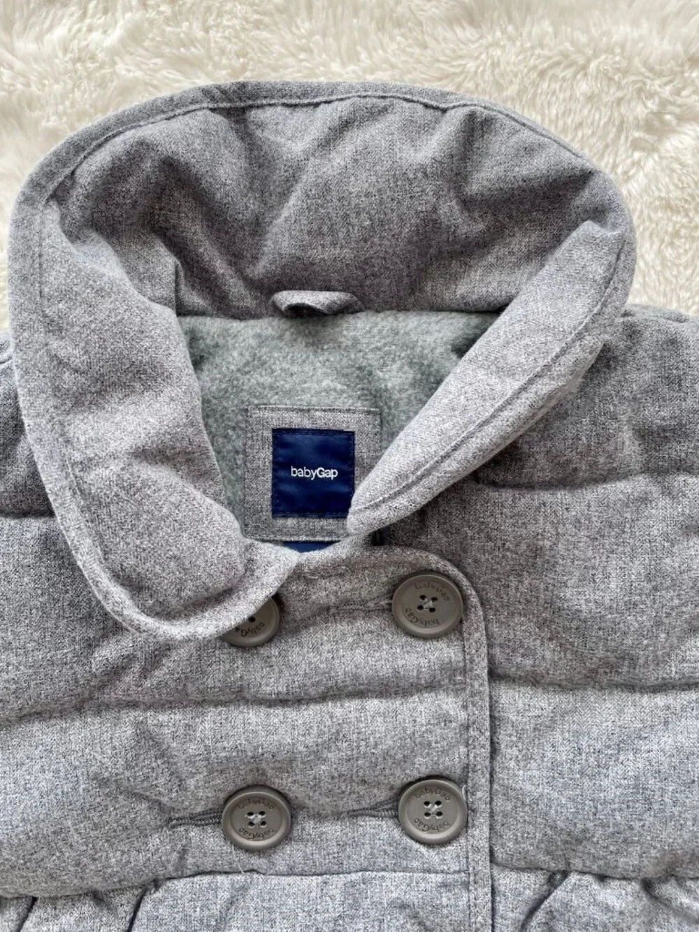 SALE! Baby Gap Infant Winter Gray PUFFER Jacket Coat - Primaloft 18-24 Months